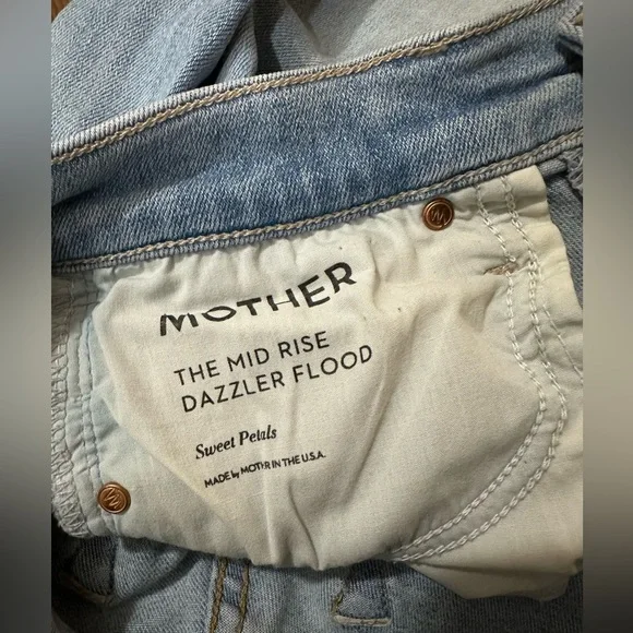 Mother the mid rise dazzler flood sweet petals wash size 27 style 10526-686 - Picture 2 of 11
